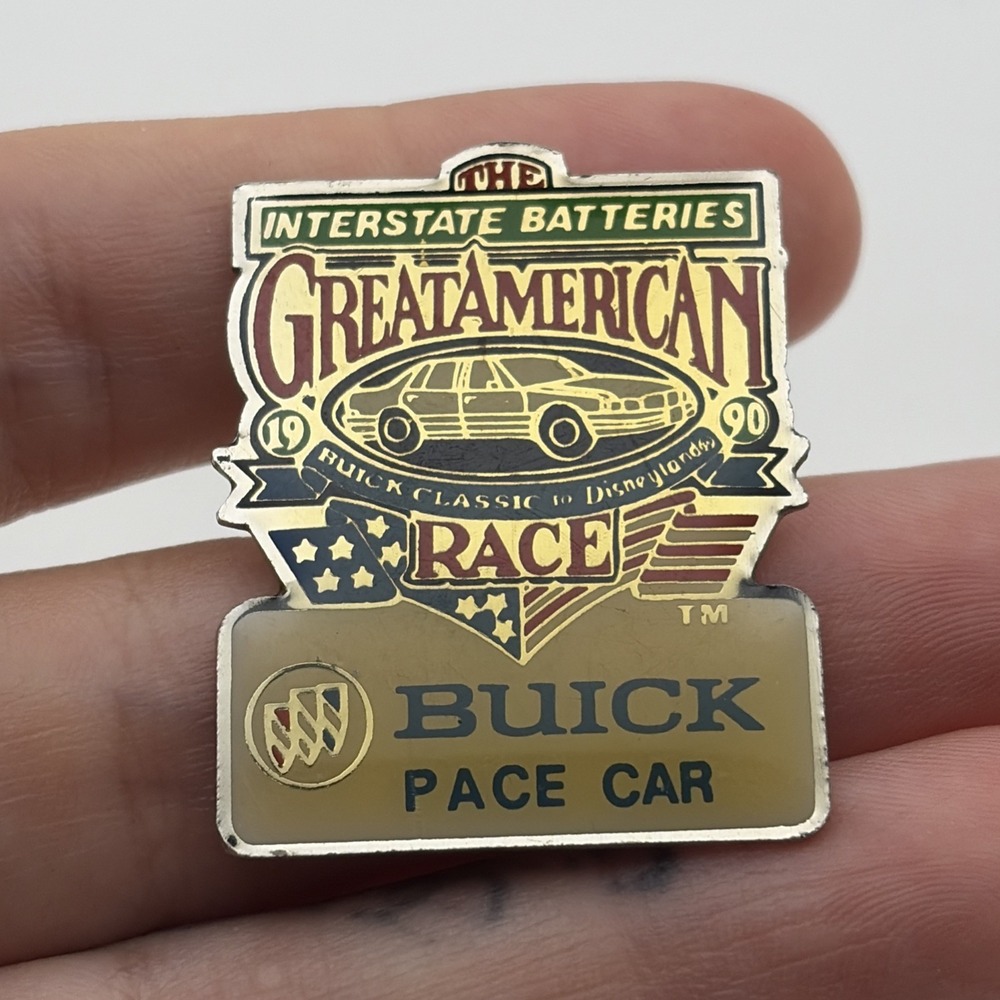 Interstate Batteries Great American Race Buick Pace Car Disneyland Lapel Hat Pin